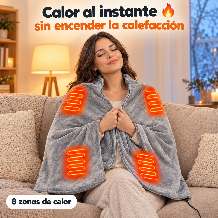 Manta eléctrica térmica con 3 niveles de temperatura